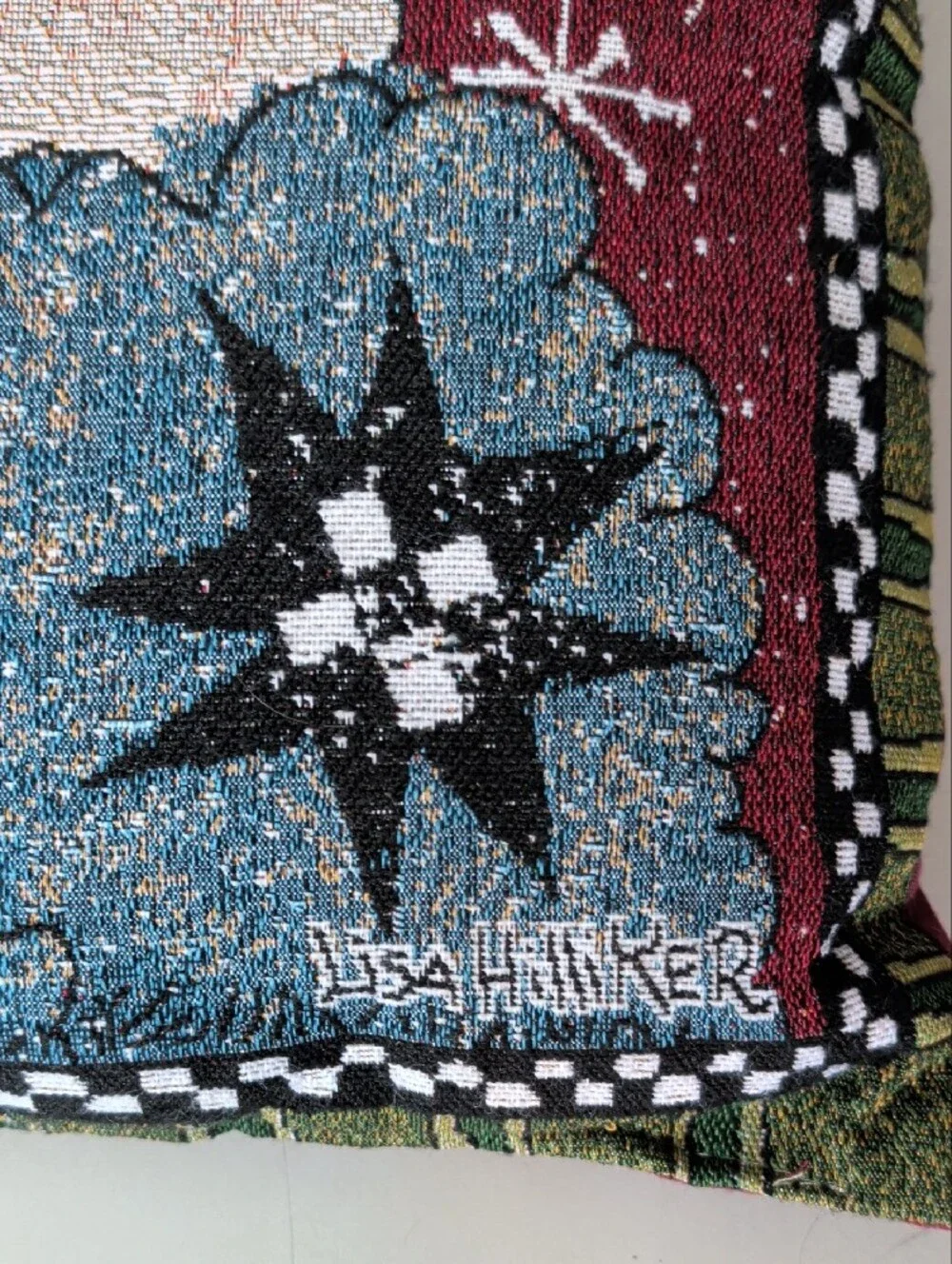 Lisa Hilliker Snowman Tapestry Holiday Pillow  Square 16